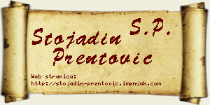 Stojadin Prentović vizit kartica